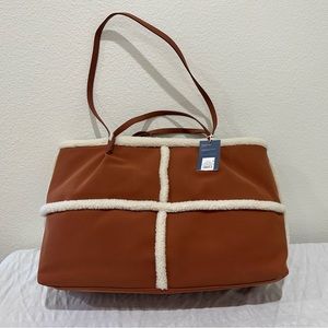 Universal thread Sherpa and faux suede purse